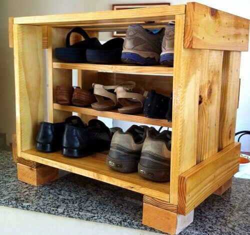 Kreasi Rak Sepatu Palet DIY Dekorasi Stylish Rumah Minimalis